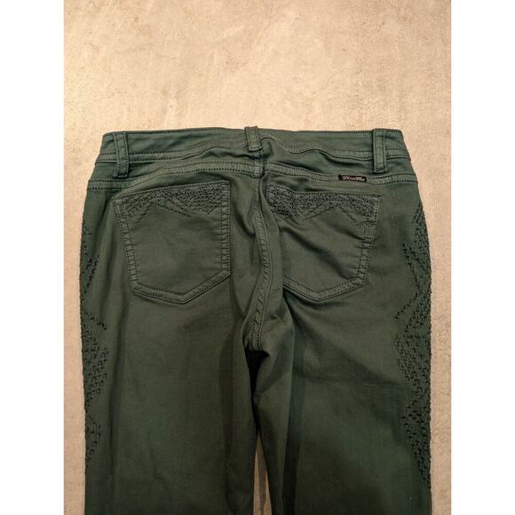 Miss Me Jeans Mid Rise Skinny Green Women's 33 Denim Pants - Picture 7 of 7